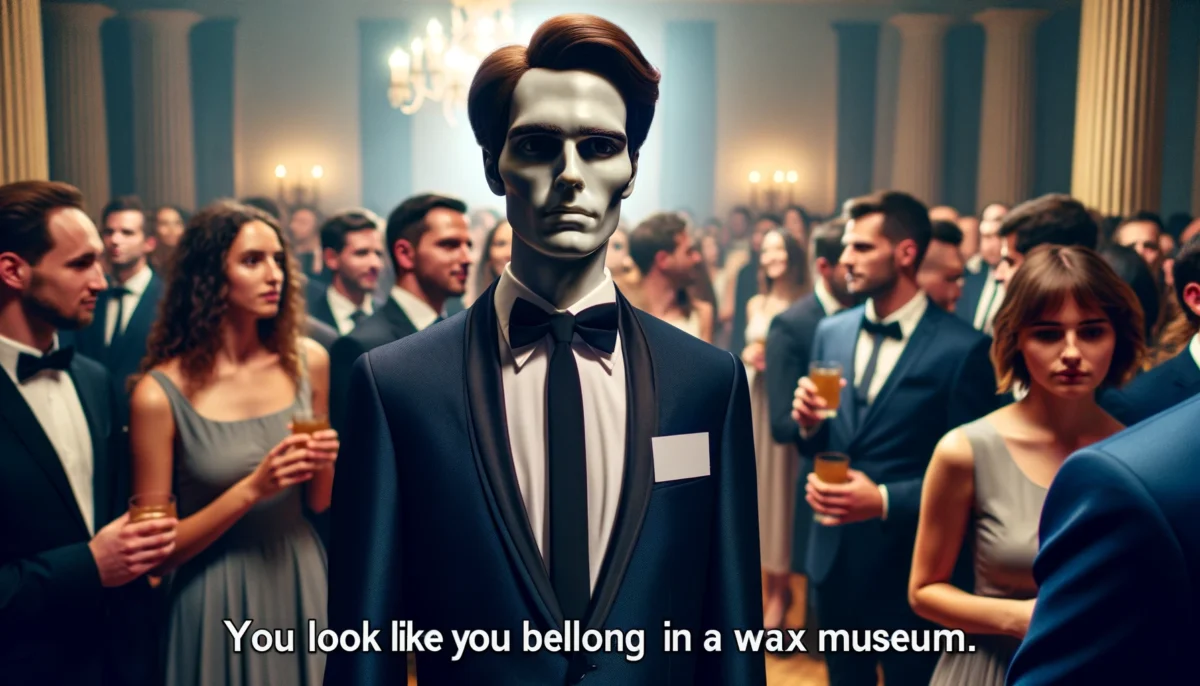 You look like you belong in a wax museum